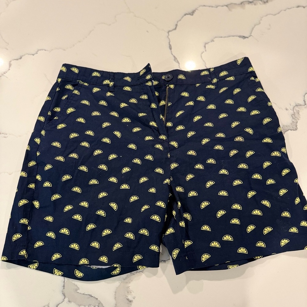 Caribbean Joe Navy Shorts with Lemon Print